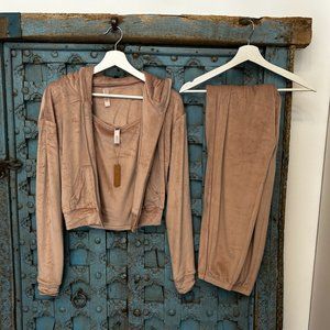 SKIMS Velour Track Suit NWT